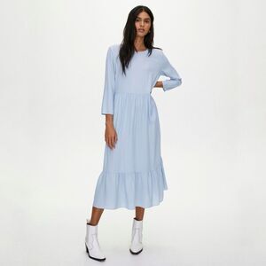 Aritzia Little Moon Heartstrings Tiered Midi Dress in Blue Size Small